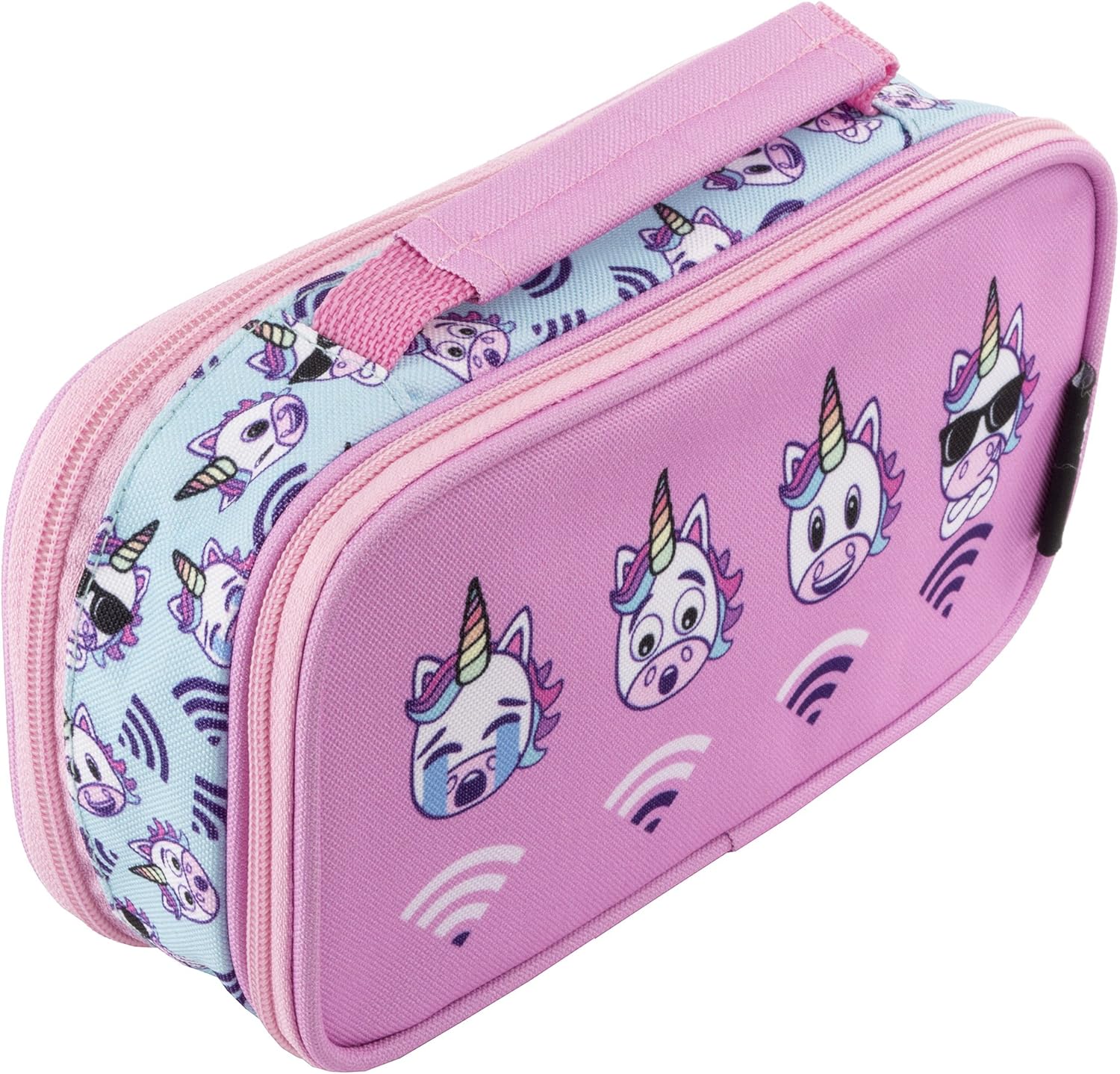 Fringoo, Kids Pencil Case, Two Compartment, Large Pencil Case for Kids and Teens, Stationery Organiser with Handle