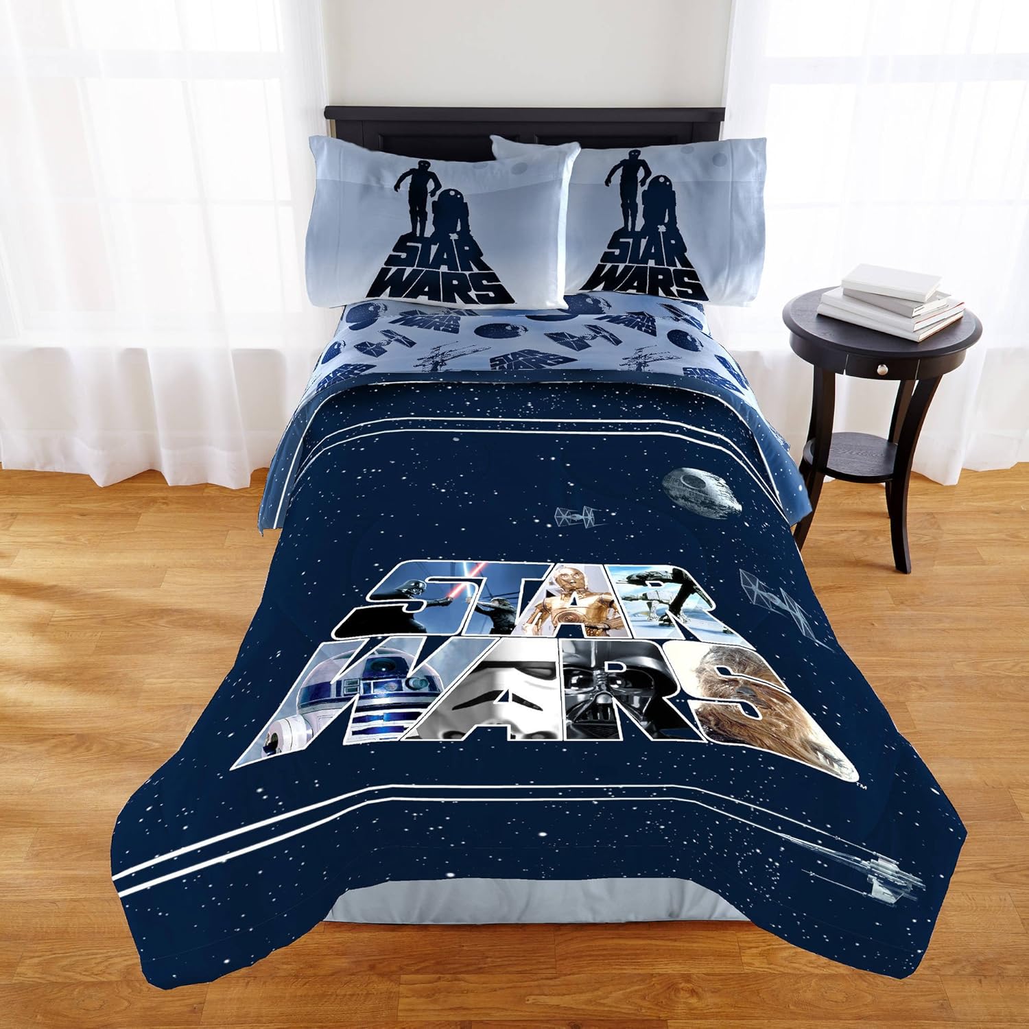 Star Wars Classic Space Logo Kids 5 Piece Full Size Bedding