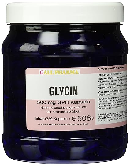 Gall Pharma Glycin 500 mg GPH Kapseln, 1er Pack (1 x 750 Stück): Amazon.de: Drogerie & Körperpflege