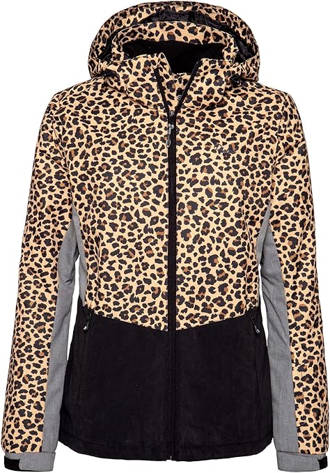 leopard print ski jacket