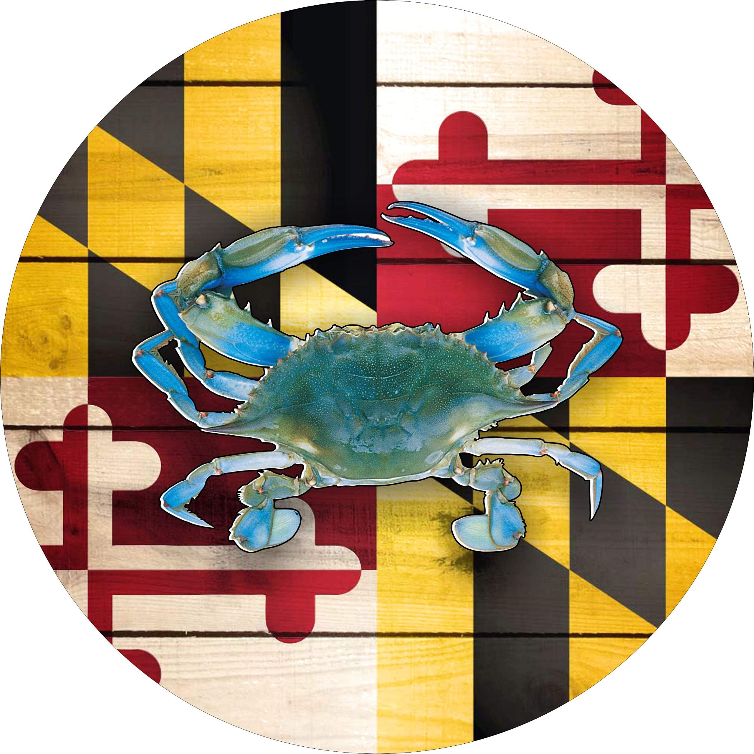 Tire Cover Central Maryland Blue Crab Crate Spare Tire Cover (Custom Made to Your tire Size-See menu)