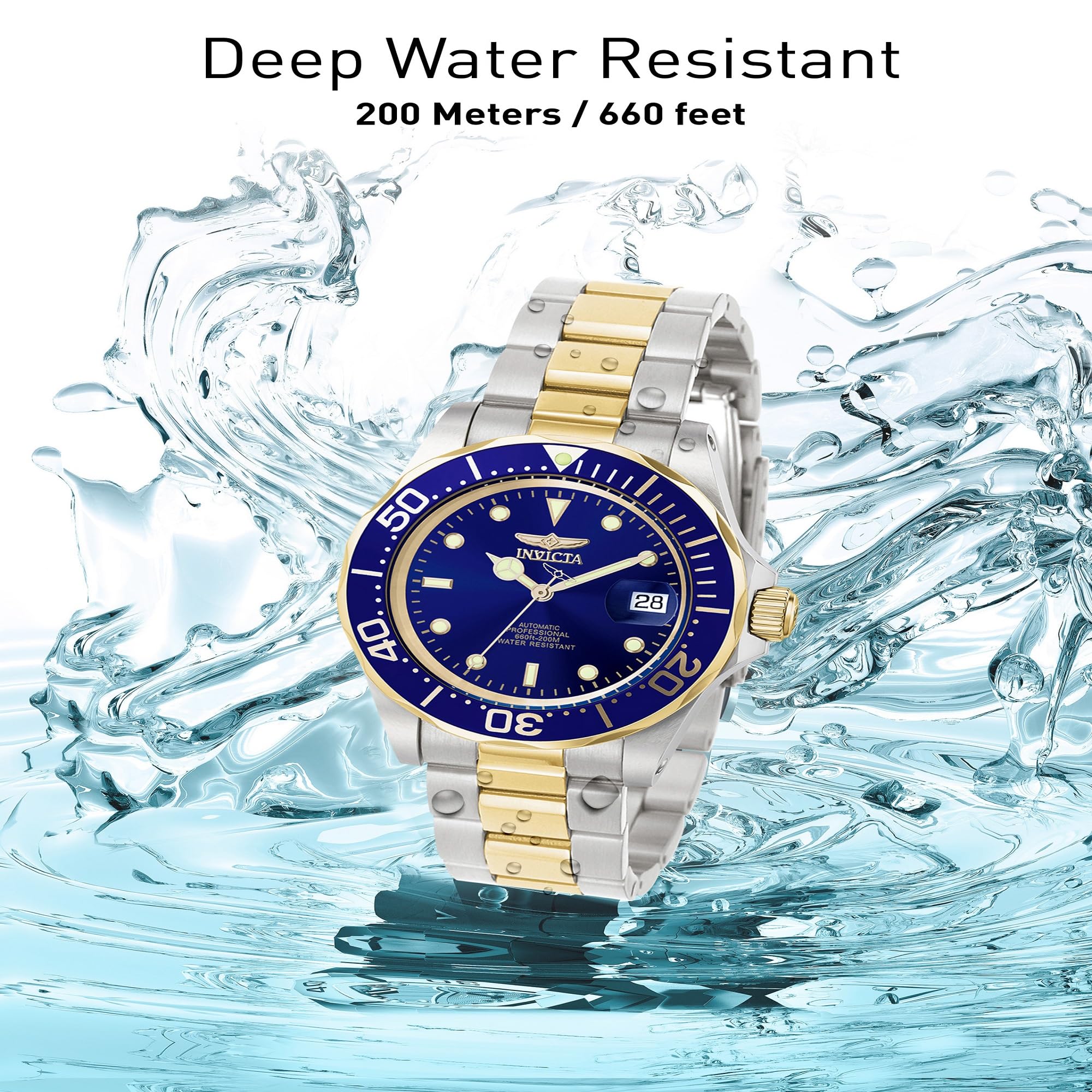 Invicta Pro Diver Edelstahl Herren Automatikuhr - 40mm 5