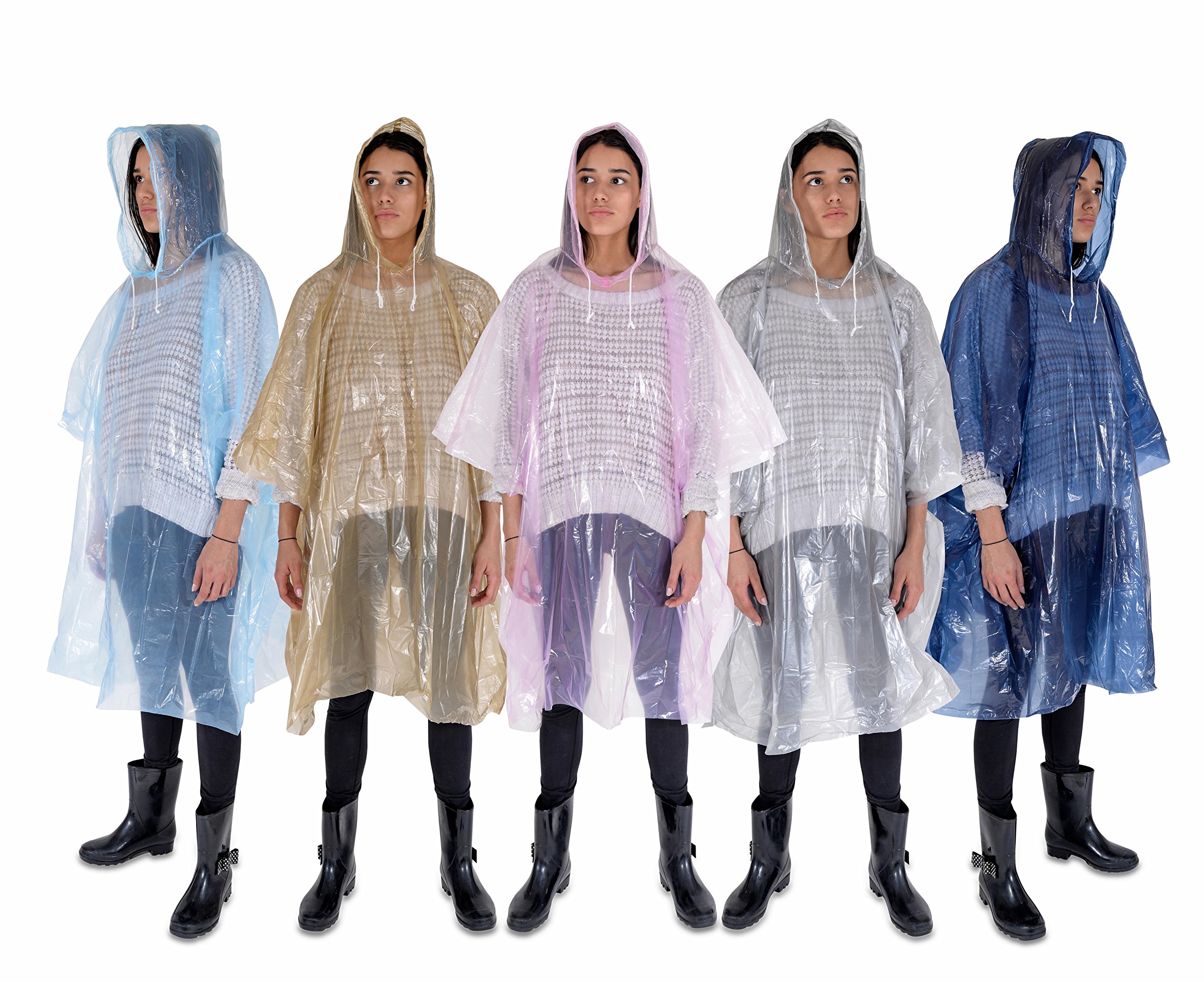 Emergency Foil Blanket Rain Poncho Unisex Adult Rain Coat With Hoods Windproof