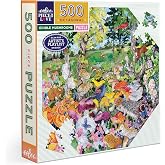 eeBoo Edible Mushrooms 500 Piece Octagon Jigsaw Puzzle, 20.3" x 20.3" | Double coated, sturdy &amp; dust free pieces with a satisfying snap. Includes full color reference insert. Vibrant, original art