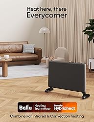 Ballu Mica Infrared Space Heater Indoor Use,1500W
