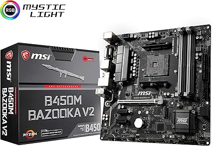 Amazon Msi アーセナルゲーミング Amd Ryzen 第1および第2世代 Am4 M 2 Usb 3 Ddr4 Dvi Hdmi Micro Atx マザーボード B450m Bazooka V2 Msi マザーボード 通販