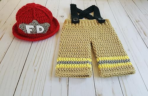 crochet firefighter outfit
