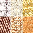JUNEBRUSHS 90 Sheet Fall Thanksgiving Tissue Paper with Pumpkin Leaves Turkey 6 Designs Pattern Autumn Gift Wrapping Paper for Fall Thanksgiving Birthday Party Decoration DIY Craft, 13.8 x 19.7 Inch
