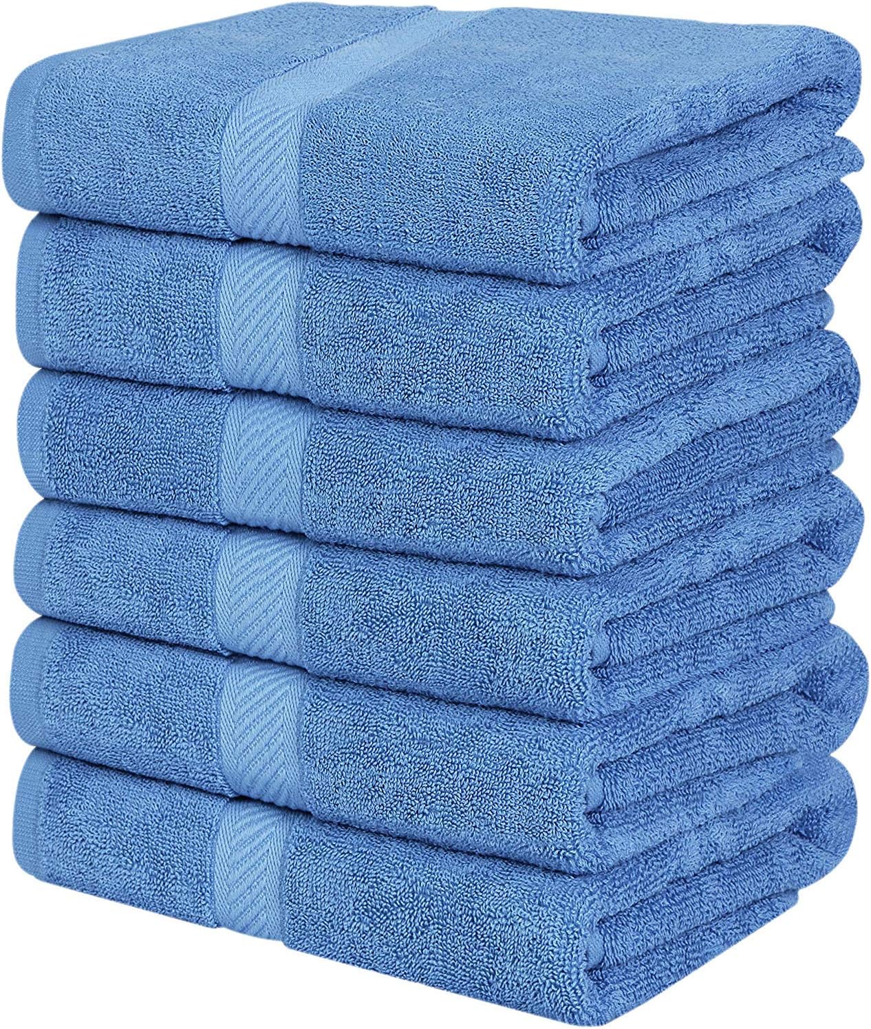Utopia Towels Medium Cotton Towels, Gray, 24 x 48 Inches Towels for Pool, Spa, and Gym Lightweight and Highly Absorbent Quick Drying Towels, (Pack of 6): Home & Kitchen