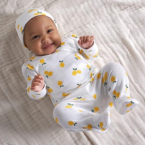 Gerber Baby Girls Newborn Hospital Pointelle Outfit Shirt, Footed