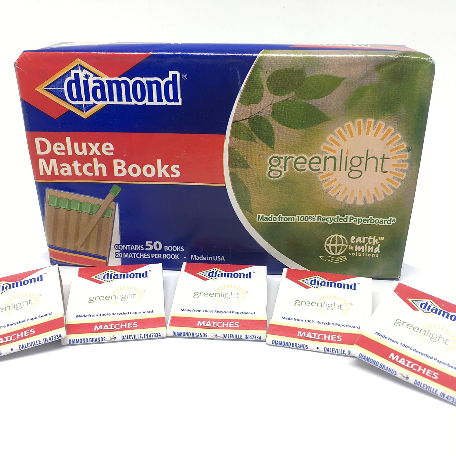 Diamond Deluxe Match Books (1000 matches total) Home Garden Smoking