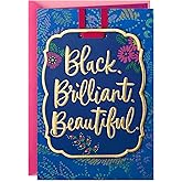 Hallmark Mahogany Birthday Card for Women with Removable Ornament (Black, Brilliant, Beautiful)
