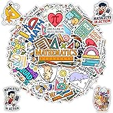 BETANAS 100 PCS Math Stickers Pack, Vinyl Waterproof Decals of Numbers Equations Geometry Algebra Graphs and Pi Symbols, Fun Gift for Teens Adults Students Teachers Water Bottle Scrapbook
