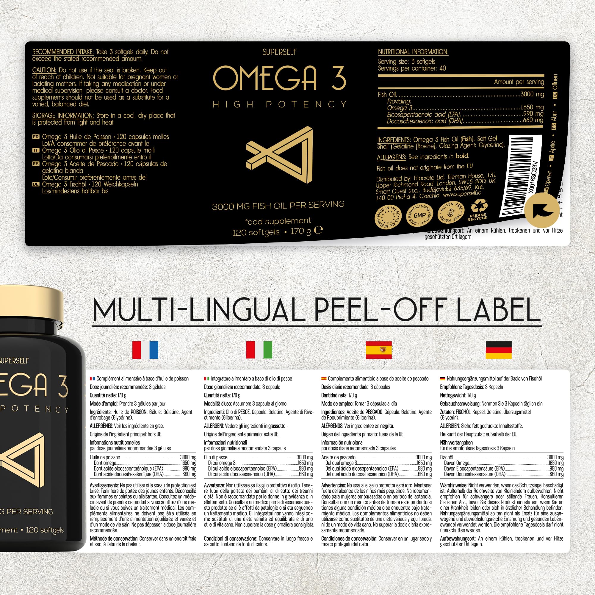 Omega 3 Kapseln Hochdosiert 3000mg - Premium Fischöl - 120 Kapseln 7