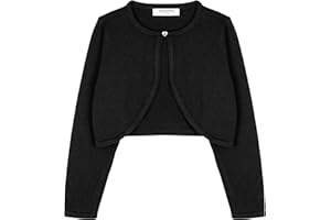 BOLEROSE Girls Long Sleeve Cardigan Childrens Kids Bolero Shrug