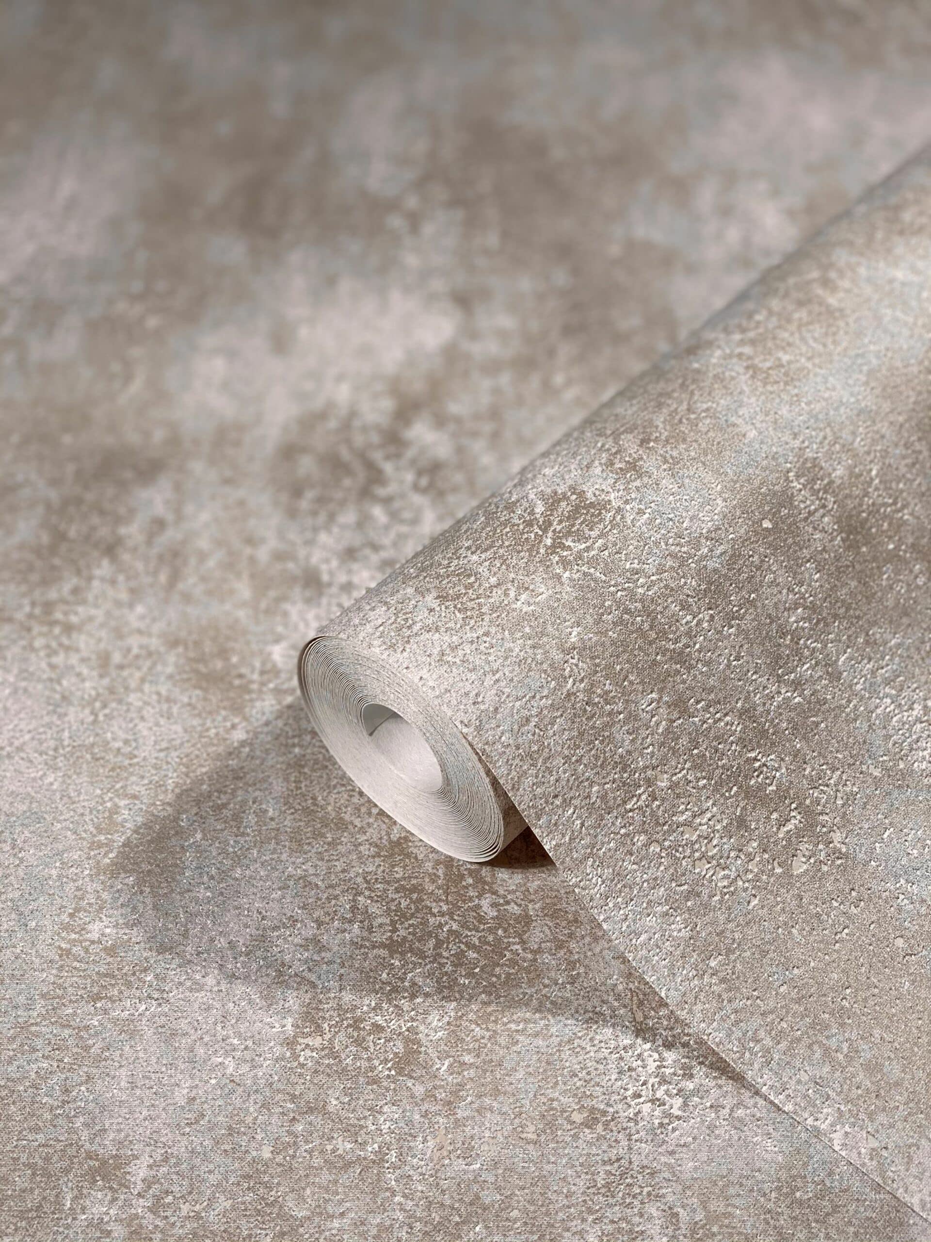 Marburg Wallpaper Bronze Concrete Look Hailey for Living Room, Bedroom or Kitchen 100% Made in Germany 10,05m x 0,53m Premium Quality Non-Woven Wallpaper 82250