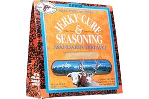 Hi Mountain Jerky Seasoning and Cure Kit | MANDARIN TERIYAKI BLEND | Beef Jerky Seasoning | Perfect for Beef, Venison, Elk, & Deer | Seasons up to 15 lbs. of Meat (1 Box)