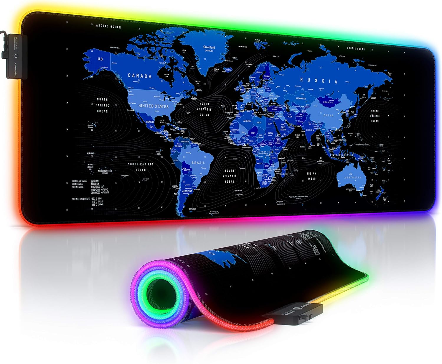 TITANWOLF - RGB Tapis de Souris Gaming XXL: Amazon.fr: High-tech
