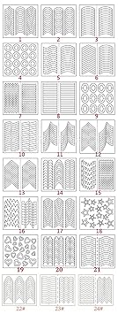 S.A.V.I 24 Styles French Manicure Diy 3d Nail Art Tips Guides Stickers Stencil Strip Hollow Decorations, Multicolor, 10 g