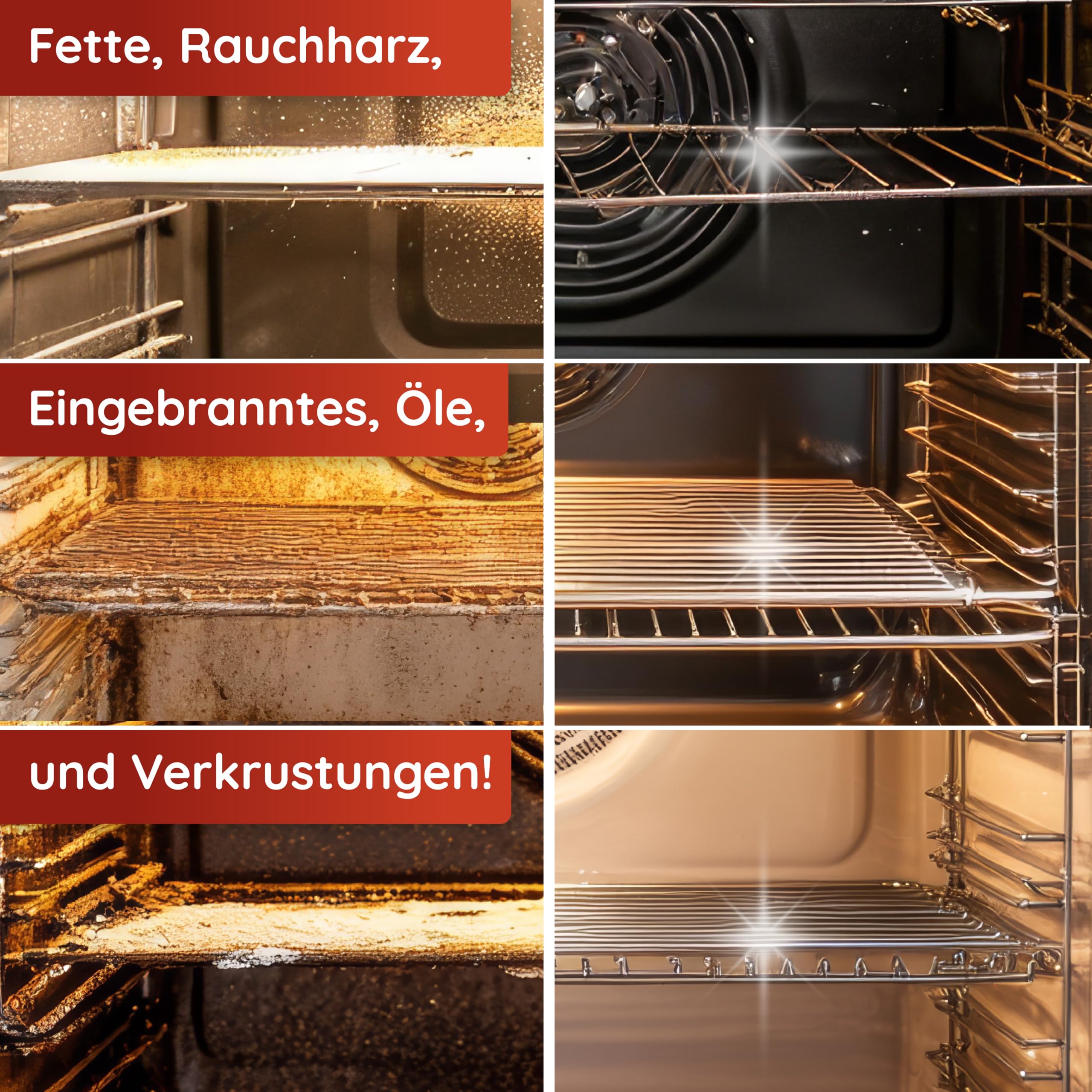 hauszauber - Backofenreiniger [EXTRA STARK] 1000 ml Grillreiniger Gelpaste - Löst starke Verkrustungen, Eingebranntes, Fettlöser - Ohne Aufheizen, Gerüche oder Schrubben 2