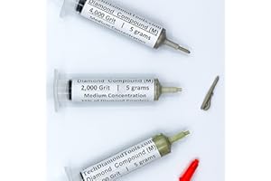 TechDiamondTools Kit of 3 Diamond Polishing Compound Polishing Paste USA Made 1200 2000 4000 Grit for Marble Glass Metal Rock Jewelry Resin Silver Gemstone with 25% of Diamond Powder