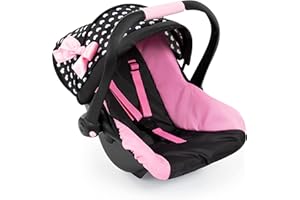 Bayer Design Design-67960AA 67960AA Car Seat for Dolls, Black, Pink, White, Colour, Large