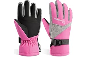 WALSKING Kids Winter Gloves, Snow Waterproof Ski Cold Weather Insulated Outdoor Snowboard Thinsulate Gloves for Boys Girls Youth
