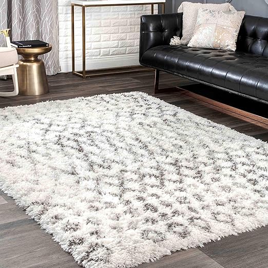 Amazon Com Nuloom Daleyza Modern Shag Rug 7 10 X 11 Grey Furniture Decor
