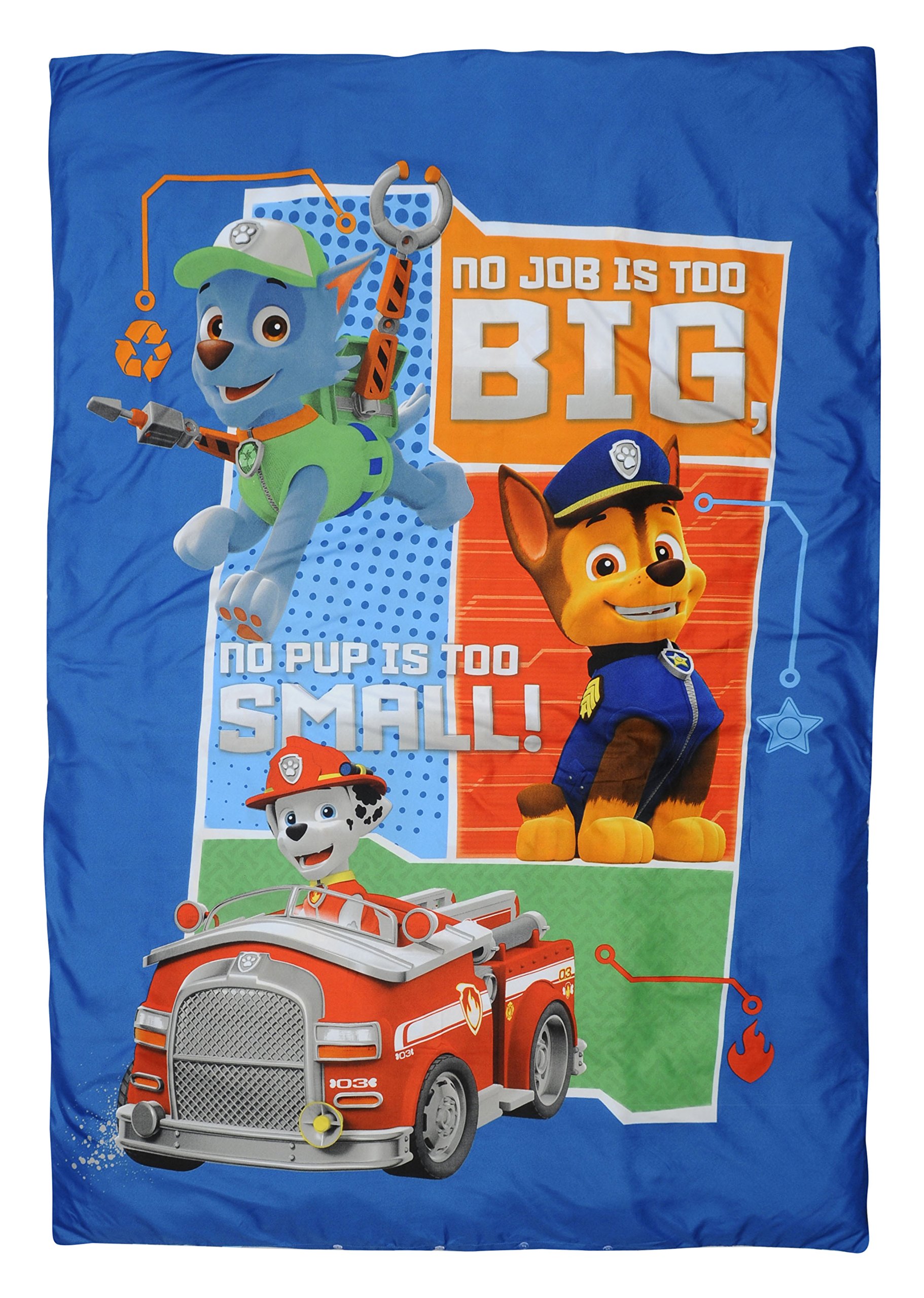 ST.Ioannidis & Its pt20054 Reversible Duvet Cover 140 x 200 cm + Pillowcase 60 X70 cm Under the Licence Pat 'Patrouille Polyester Blue