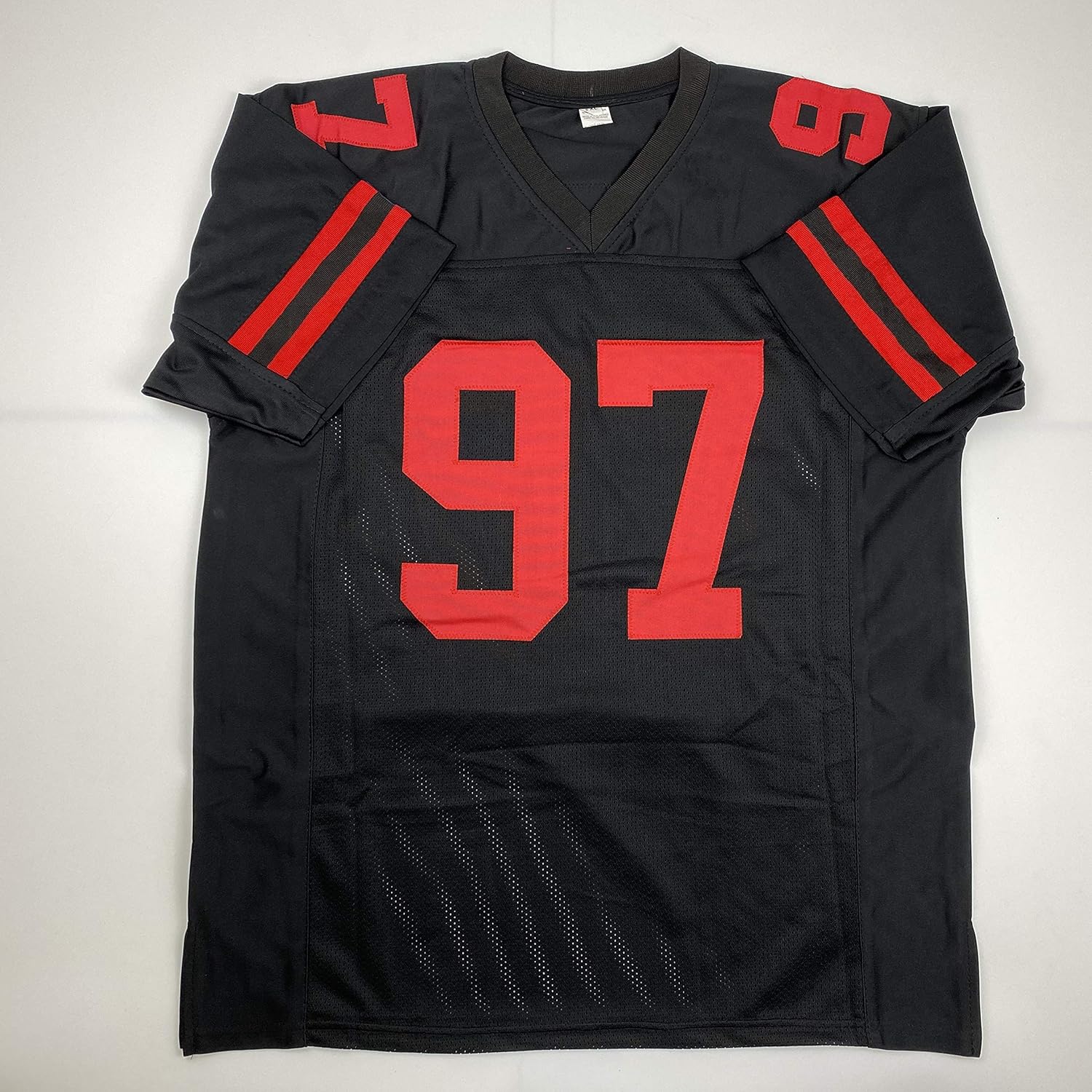 nick bosa black and red jersey
