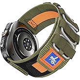 TiMOVO Rugged Breathable Sport Band Straps Compatible With Samsung Galaxy Watch Ultra 47mm(2025/2024) for Men Women,Nylon Sports Loop Nylon Woven Strap, Army Green