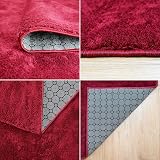 homeart Area Rugs Soft Short Pile Monochrome Anti Slip 60x110 Bordeaux view 6