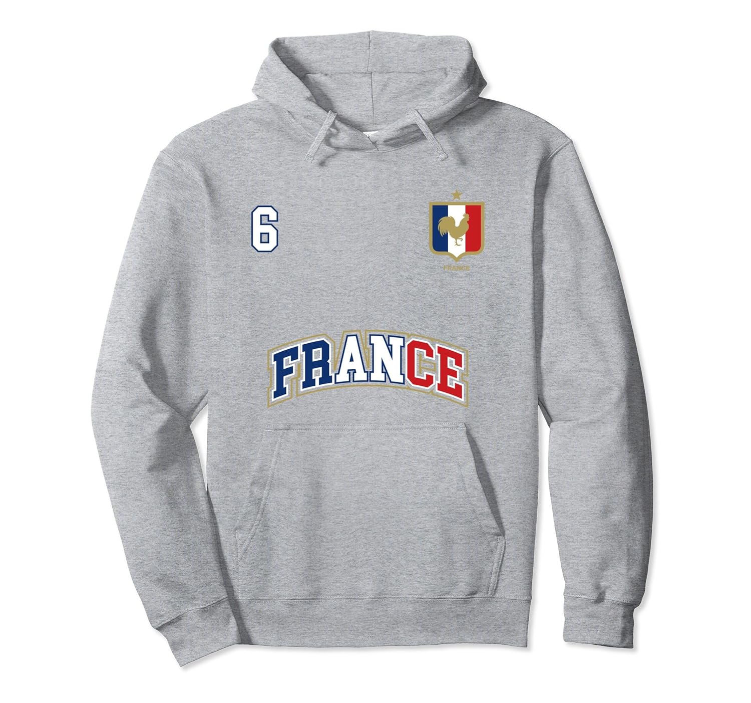 France Hoodie Number 6 Soccer Team Sports French Flag Shirtln Lntee
