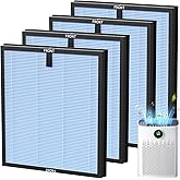 4-Pack HAP603 Replacement Filter Compatible With ECOSELF HAP603 & HAP603WF Air Purifier, 3-IN-1 Hepa Filter with Activated Carbon for Home Office, # RFHAP603, Blue
