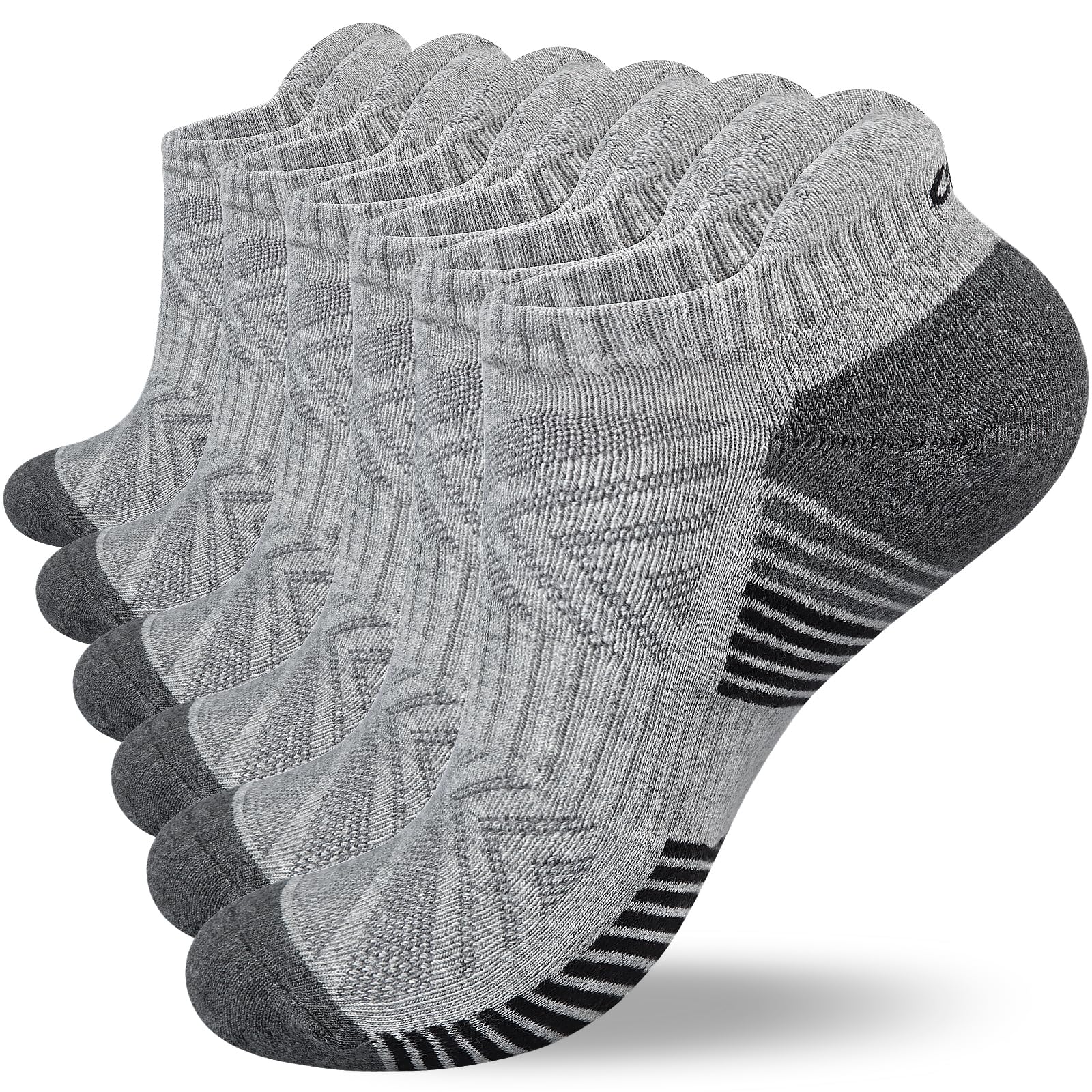 Lapulas Ankle Socks Thick Cushioned Trainer Mens Sports Cotton Running Women Low Cut Breathable Athletic Sock (6 Pairs)