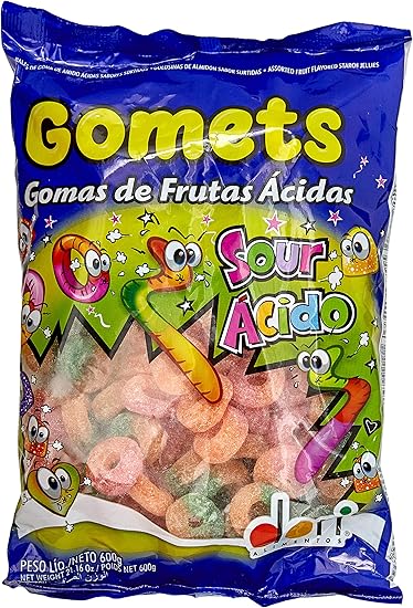 Bala de Goma Gomets Anel Ácido Dori 600g