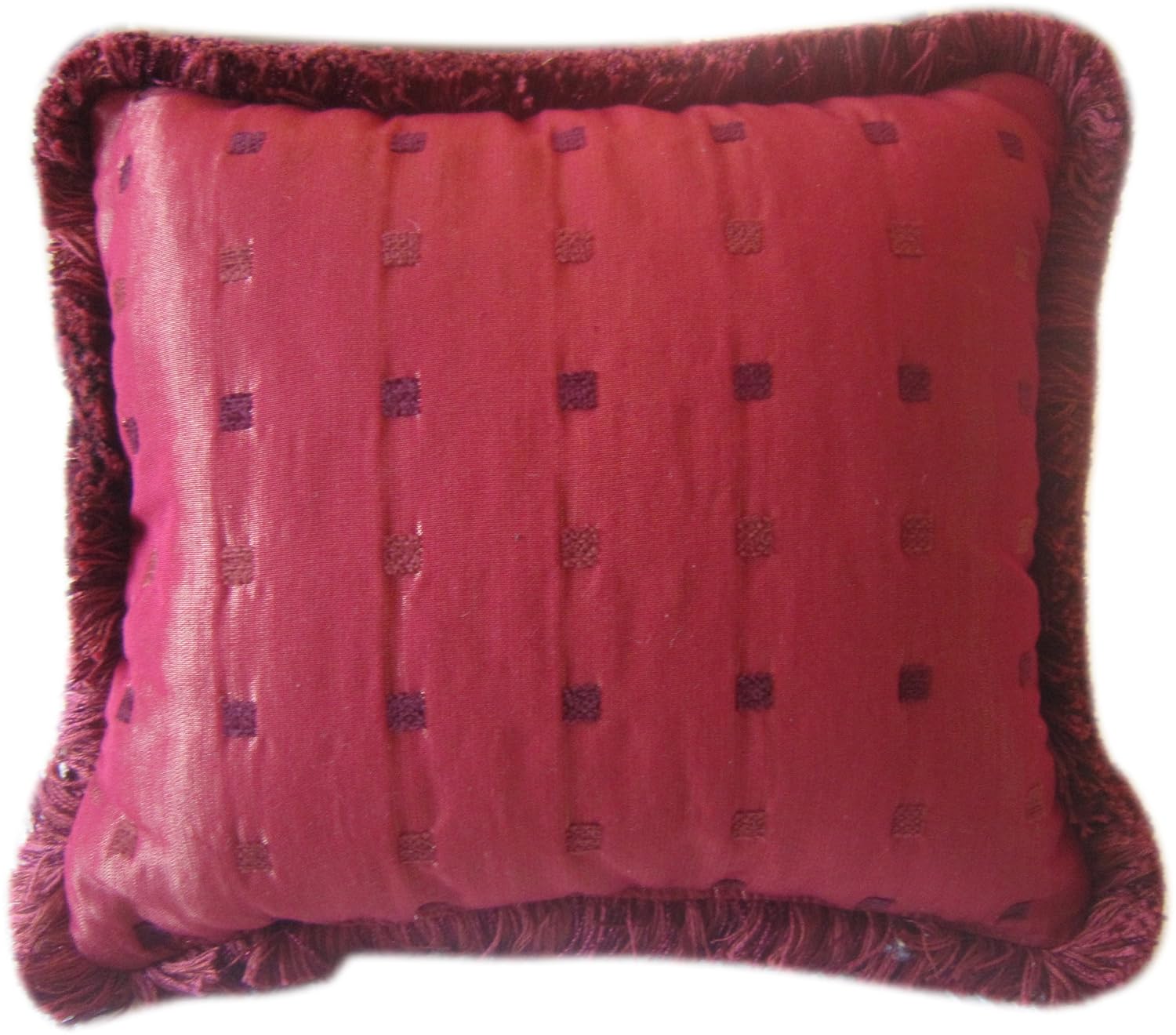 Designer Burgundy Red Royal Brushed Fringe Decorative