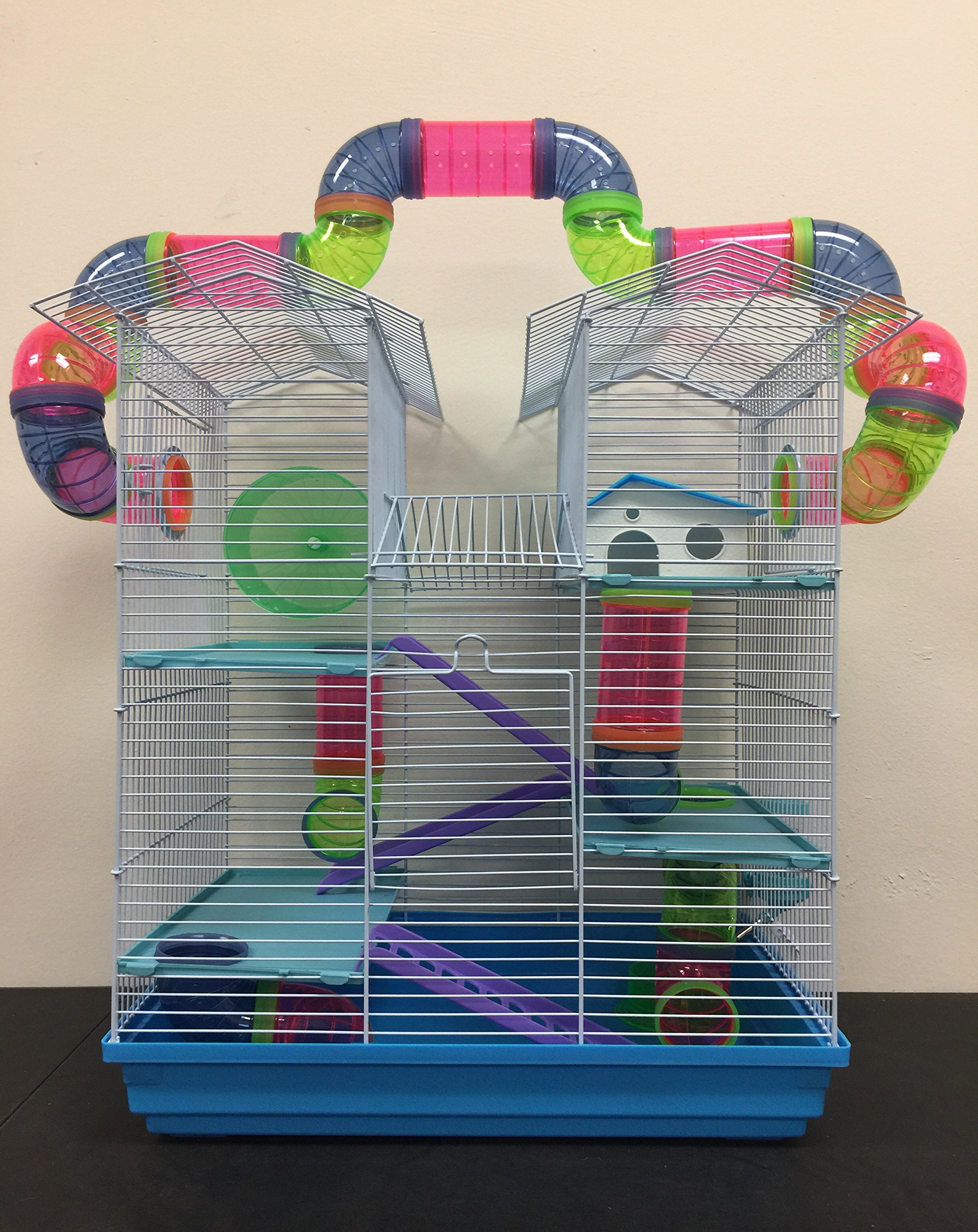 5 Floor Large Twin Tower Syrian Hamster Rodent Gerbil Mouse Mice Rat