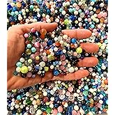 Cat's Eye Beads, Pearl, Crystal, Glass, Acrylic, 3/4 Pounds Loose Assorted Mixed DIY Jewelry Kit, Crafting Projects (Mixed Assortment - Cat's Eye, Pearls, Glass, Acrylic)