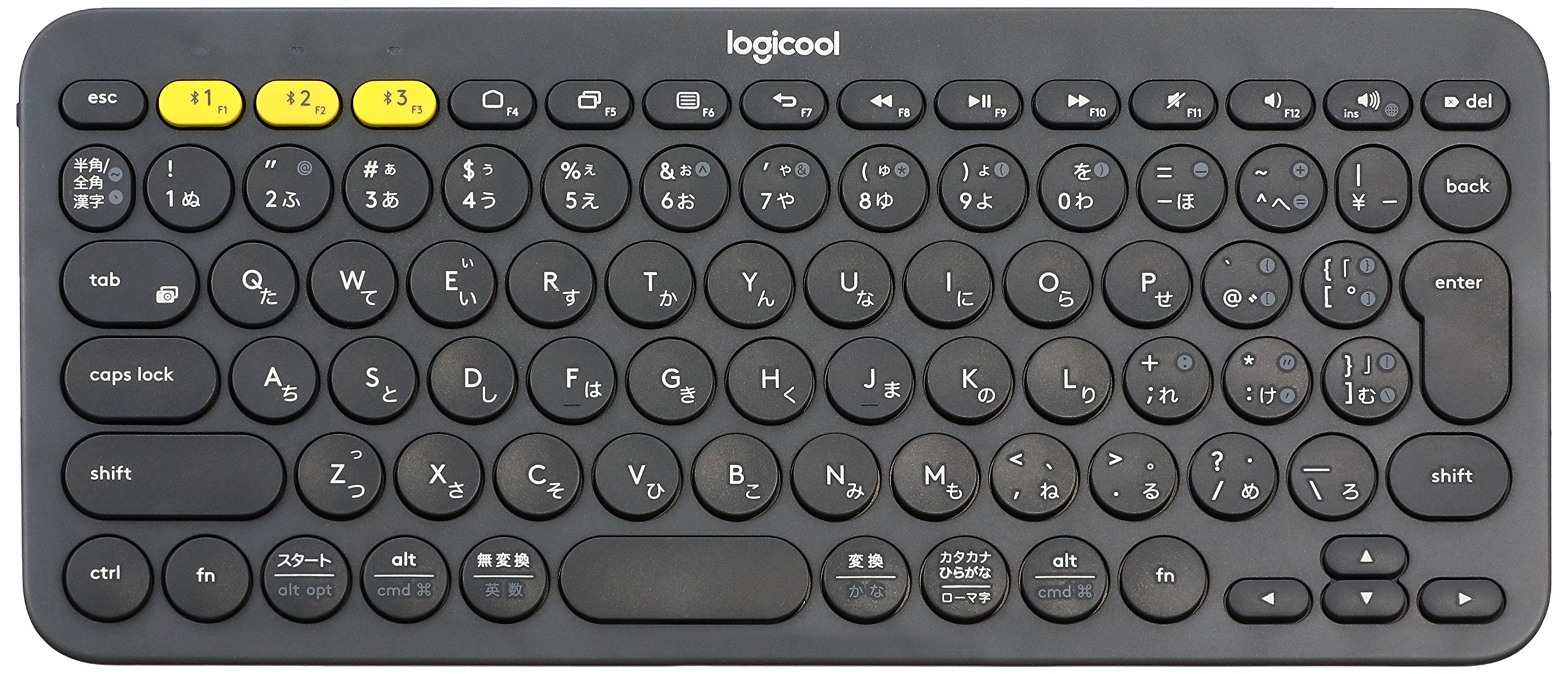 ロジクール ワイヤレスキーボード 無線 キーボード 薄型 小型 K380BK Bluetoothワイヤレス Windows Mac iOS Android Chrome K380 国内正規品商品画像
