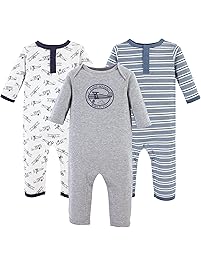 Hudson Baby Baby Cotton Union Suit, 3 Pack