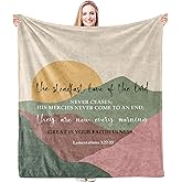 HIWX Christian Gifts for Women, Christian Blanket, Religious Scripture Gifts for Woman Girls Christian, Catholic Gifts, Bible Gift for Women, Prayer Blanket, Boho Throw Blanket for Bed Couch, 50x60