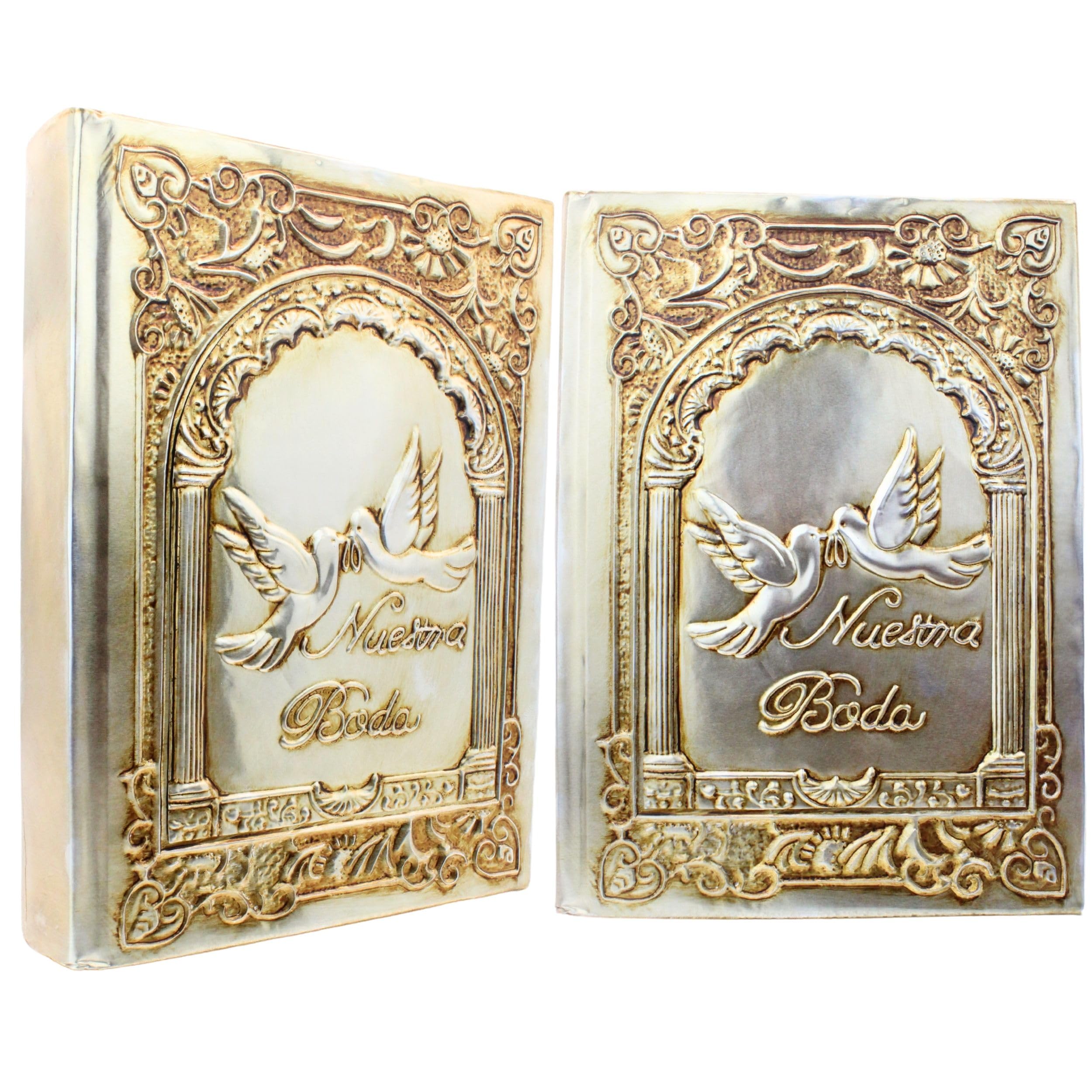 Photo 1 of Biblia catolica en español para boda Metalic Beautiful Cover for Wedding Bible - Spanish Bible Large Print - biblia para boda - La biblia en español letra Grande - biblia y Rosario para boda catolica