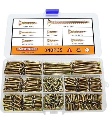 アメリカ合衆国　セット 9枚 Amazon.com: The Hillman Group 130280 Large Assorted Wood Screw Kit