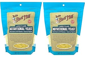 BOBS Bob’s Red Mill Large Flake Nutritional Yeast 5 Ounce (Pack of 2) Vegan Parm Cheese Replacement