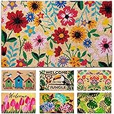 LUA VIKA Coir Door mats Outdoor - Botanic - Welcome mats for Front Door - Coir Doormat Outdoor Entrance - 16''x27.5''