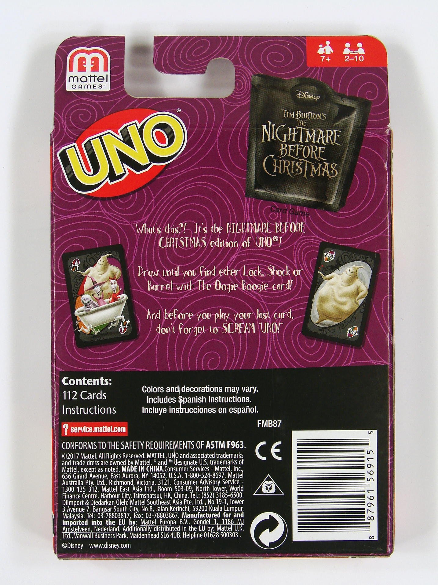 Disney Tim Burtons Nightmare Before Christmas Uno Card Game Pricepulse
