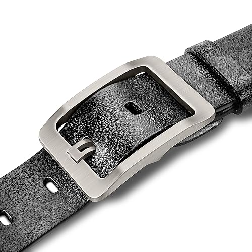 OVEYNERSIN Men Belt 100% Genuine Leather casual Dress Belts Big