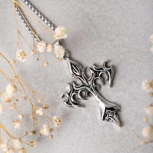 Sacina Gothic Cross Pendant Necklace, Gothic Emo Ireland