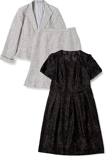 Amazon ベルーナ 花柄オパールワンピース付3点セットスーツ レディース スーツ 通販